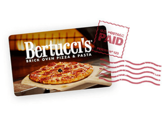 Mail a Bertucci's gift card