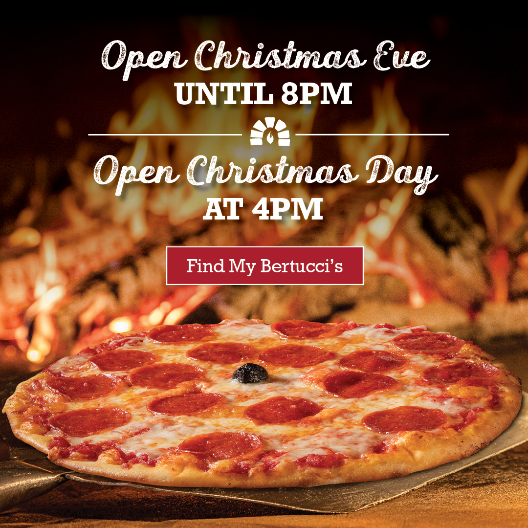 Open Christmas Eve until 8pm, open Christmas Day at 4pm