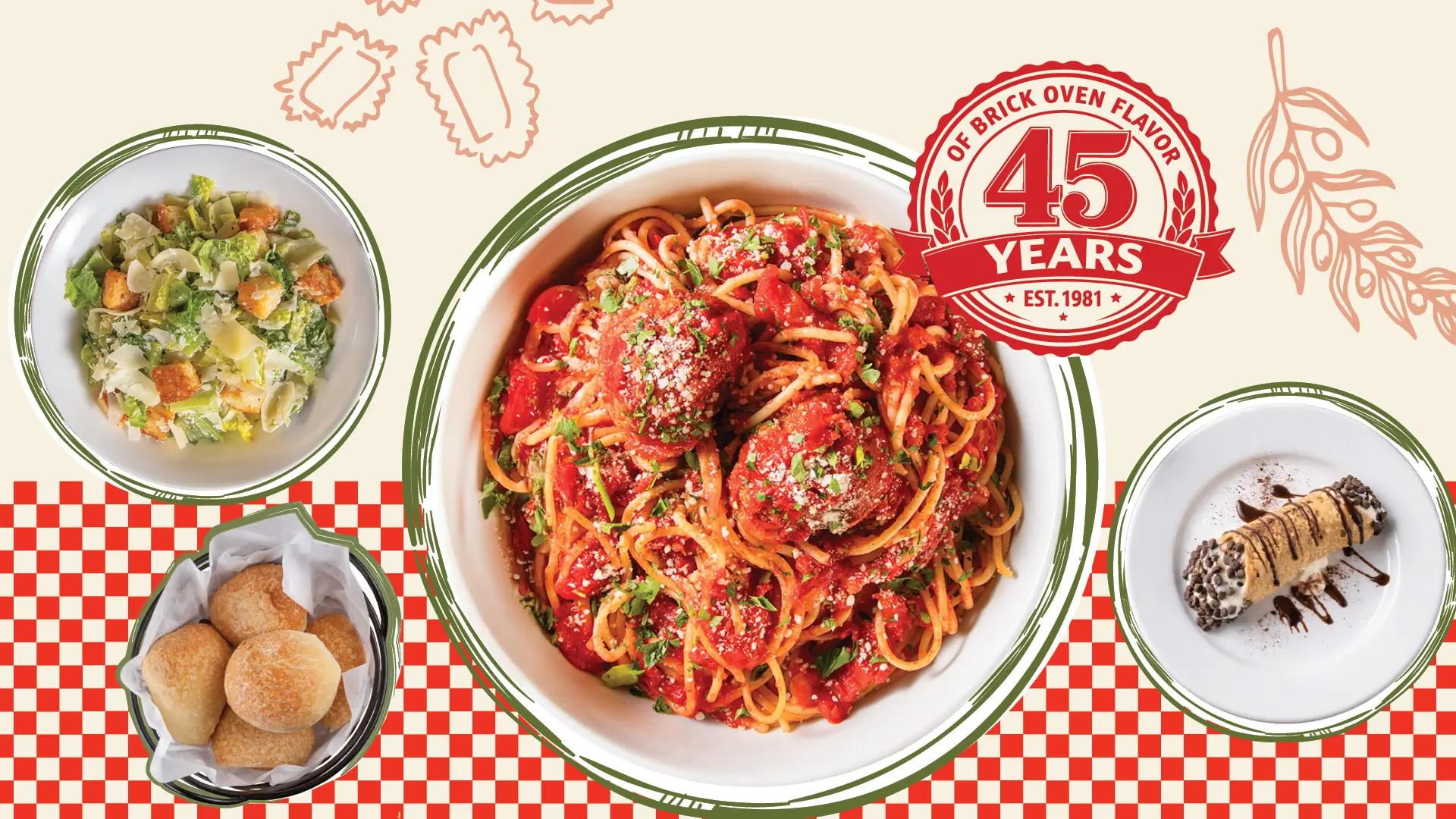 45 years of brick oven flavor. Established 1981